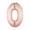 30D-0020 Globo de numero 0 color Rose Gold