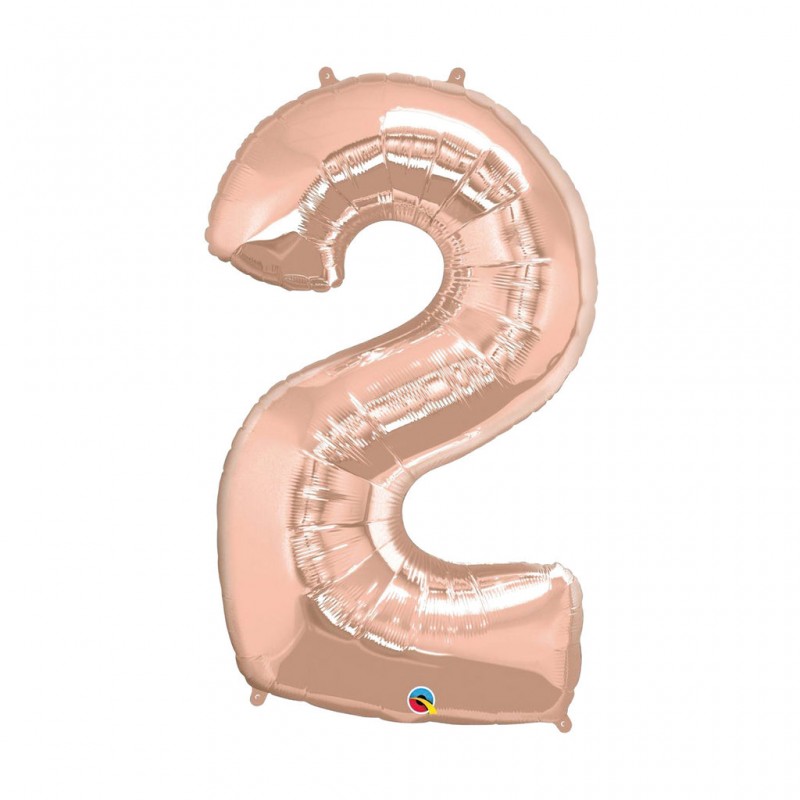 30D-0022 Globo de numero 2 color Rose Gold