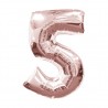 30D-0025 Globo de numero 5 color Rose Gold