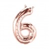 30D-0026 Globo de numero 6 color Rose Gold