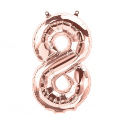 30D-0028 Globo de numero 8 color Rose Gold