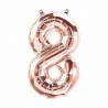 30D-0028 Globo de numero 8 color Rose Gold