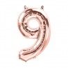 30D-0029 Globo de numero 9 color Rose Gold