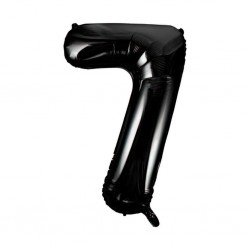 34D-0067 Globo de numero 7 color negro