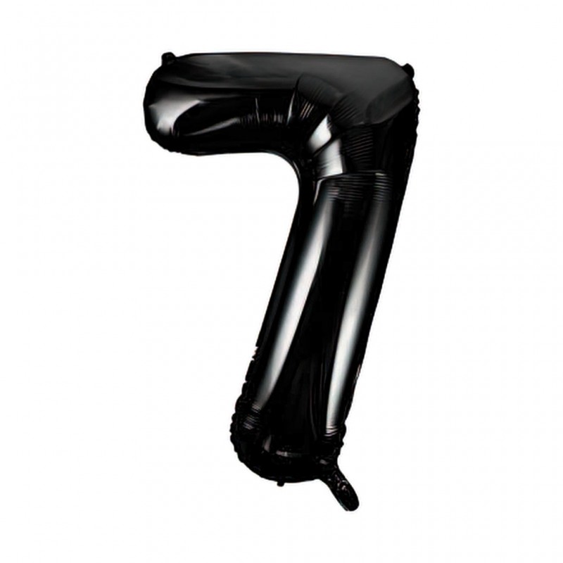 34D-0067 Globo de numero 7 color negro