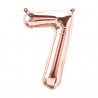 34D-0027 Globo de numero 7 color rose gold