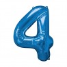 34D-0034 Globo de numero 4 color azul