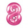34D-0048 Globo de numero 8 color fucsia