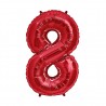 34D-0058 Globo de numero 8 color rojo