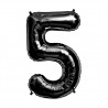 34D-0065 Globo de numero 5 color negro