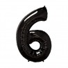 34D-0066 Globo de numero 6 color negro